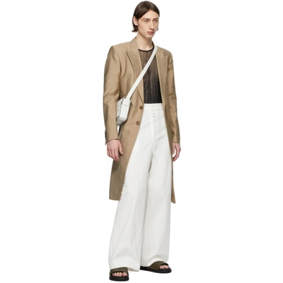 Shop Givenchy Beige Silk Coat In 292-dune