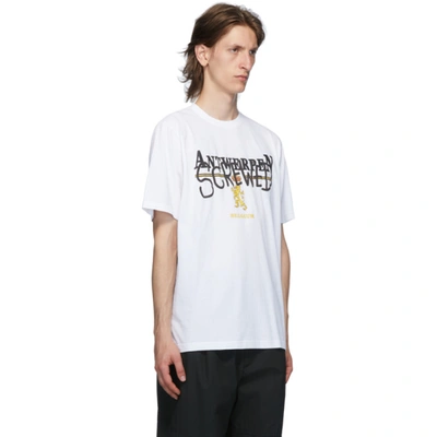 Shop Vetements White 'antwerpen Screwed' T-shirt