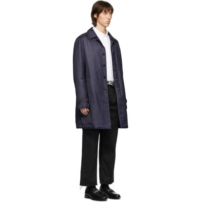 Shop Etro Navy Benessere Paisley Coat In 200 Navy