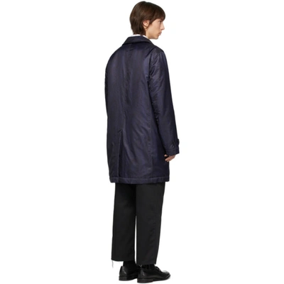 Shop Etro Navy Benessere Paisley Coat In 200 Navy