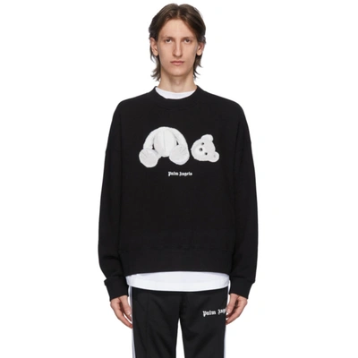 Shop Palm Angels Black Ice Bear Sweatshirt