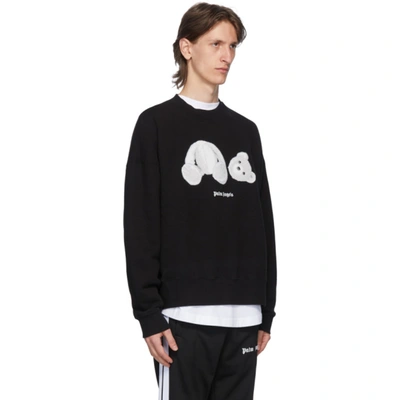 Shop Palm Angels Black Ice Bear Sweatshirt