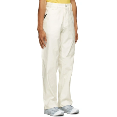 Shop Affix Off-white Advance Trousers In Ecru