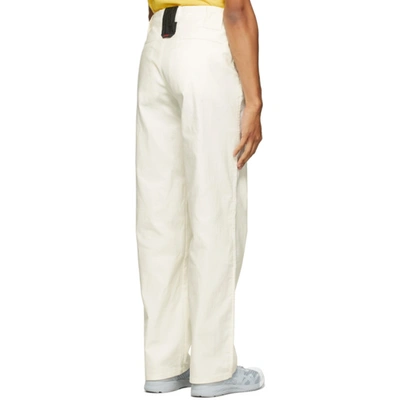 Shop Affix Off-white Advance Trousers In Ecru