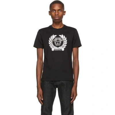 Shop Versace Ssense Exclusive Black Medusa Laurel T-shirt In A2024 Blk/w