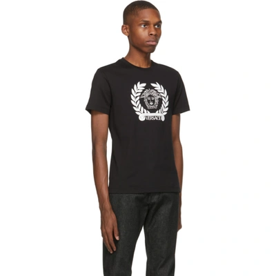 VERSACE SSENSE 独家发售黑色 MEDUSA LAUREL T 恤