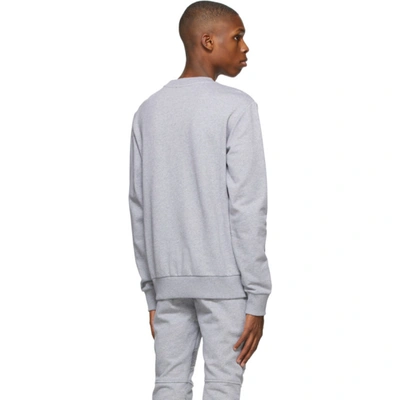 Shop Balmain Grey & Multicolor Logo Sweatshirt In 9ub Gris