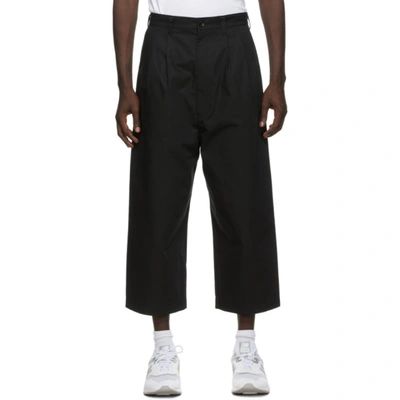 Shop Comme Des Garçons Homme Deux Black Cotton Trousers In 1 Black