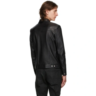Shop Saint Laurent Black Classic Leather Jacket In 1000 Black