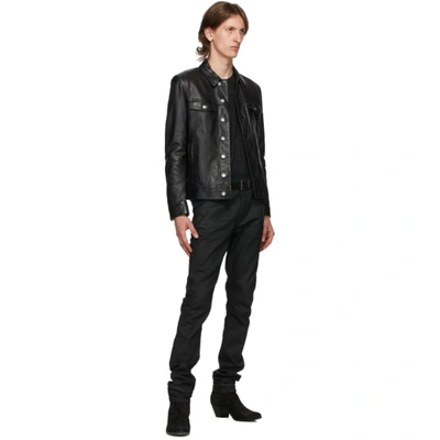 Shop Saint Laurent Black Classic Leather Jacket In 1000 Black