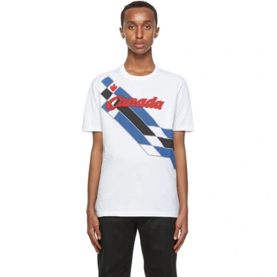 Shop Dsquared2 White Canada T-shirt In 100 White