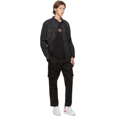 Shop Givenchy Black Denim Address Shirt In 001-black