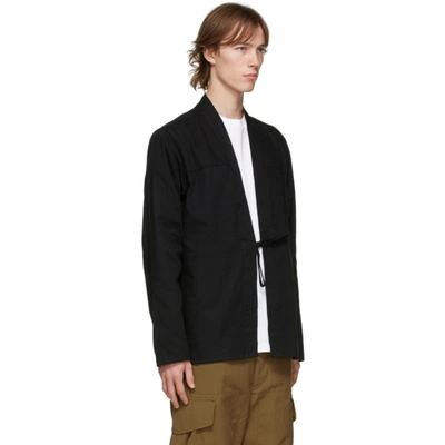 Shop Naked And Famous Ssense Exclusive Black Open Front Shirt