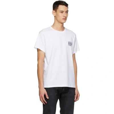 Shop Loewe White Anagram T-shirt In 2100 White