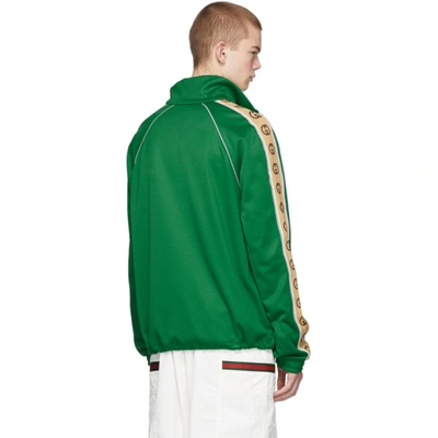 Shop Gucci Green Oversized Technical Jacket In 3072 Clovgr