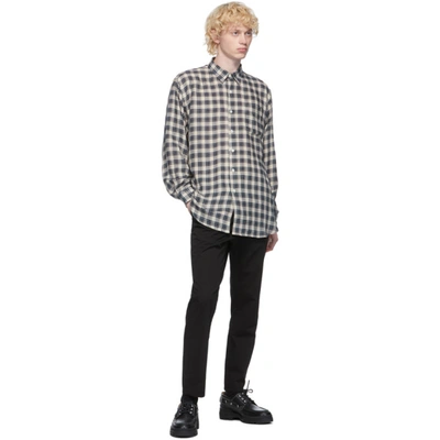 Shop Hope Navy Pocket Shirt In Blue Check