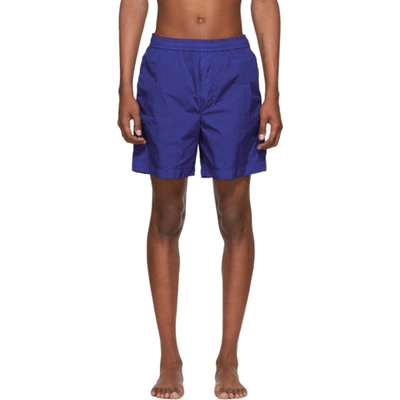 Shop Moncler Blue Bermuda Swim Shorts In 73l Blue