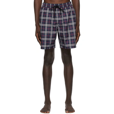 Burberry Classic Check printed Swim Shorts In Storm Grey ModeSens