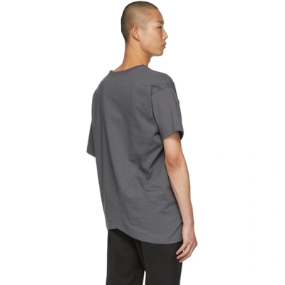 Shop Bottega Veneta Grey Asymmetric T-shirt In 1412 Steel