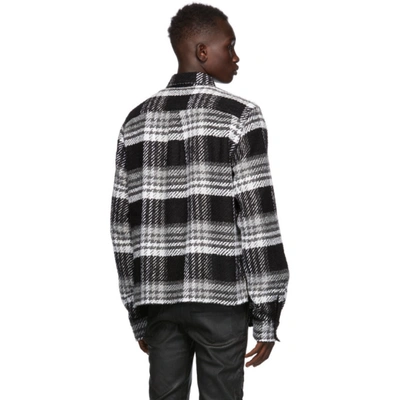 Shop Faith Connexion Ssense Exclusive Black Tweed Over Shirt In 051 Gr/bk