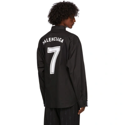 Shop Balenciaga Black Soccer Shirt In 1000 Black