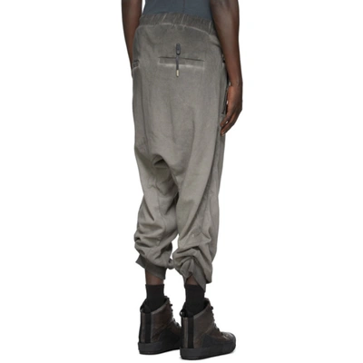 Shop Boris Bidjan Saberi Grey Faded Lounge Pants In Faded Dk Gr