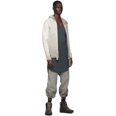 Shop Boris Bidjan Saberi Grey Faded Lounge Pants In Faded Dk Gr