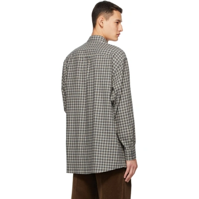 Shop Gucci Beige Wool Check Bird Shirt In 9042 Pps/mi