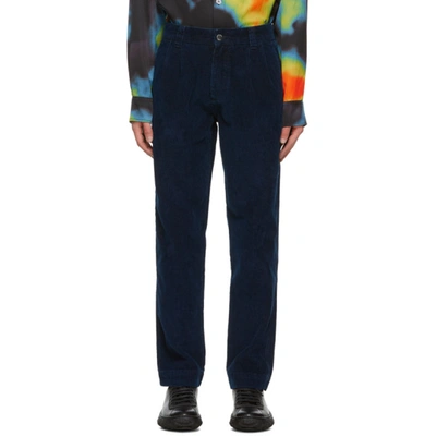 Shop Etudes Studio Etudes Indigo Corduroy Cinema Trousers