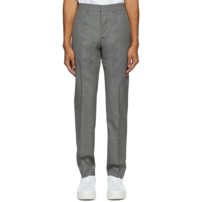 Shop Ami Alexandre Mattiussi Grey Cigarette Fit Trousers In Grey 055
