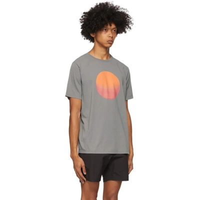 Shop Saturdays Surf Nyc Saturdays Nyc Grey Sunrise Sunset T-shirt In Steel