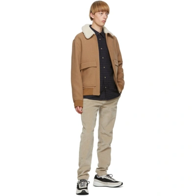 Shop A.p.c. Brown Wool Bronze Jacket In Cab Camel