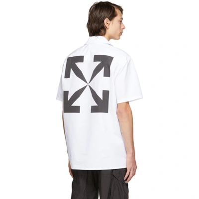 Shop Off-white White Mona Lisa Holiday Short Sleeve Shirt In White Black