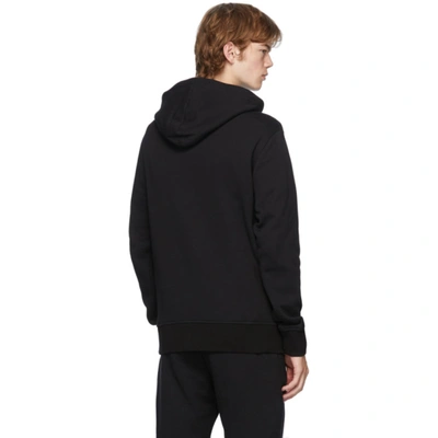 Shop Alexander Mcqueen Black Embroidered Logo Hoodie In 1000 Black