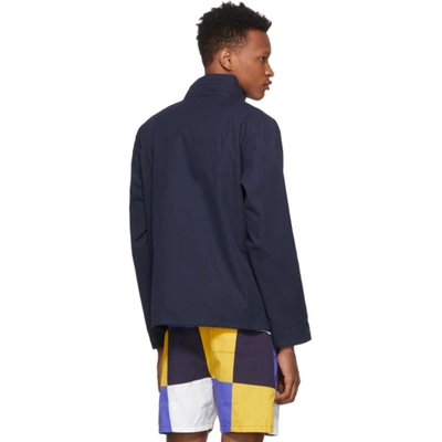 Shop Aimé Leon Dore Aime Leon Dore Navy Anorak Jacket In Mari Blue