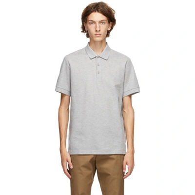 Shop Burberry Grey Eddie Polo In Grey A2142