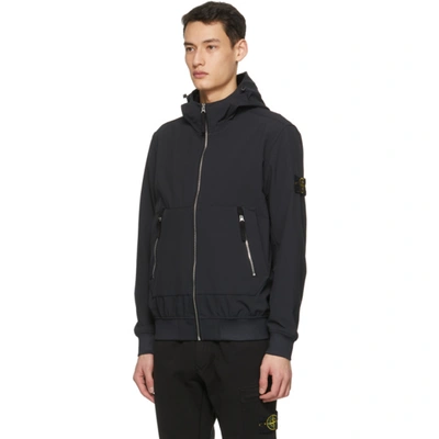 Shop Stone Island Navy Soft Shell-r E-dye® Light Jacket In V0020 Navy