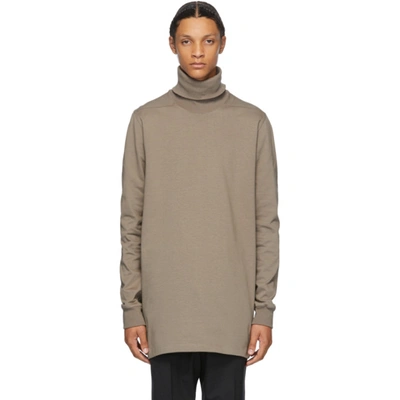 Shop Rick Owens Grey Surf Turtleneck In 124 Dirt