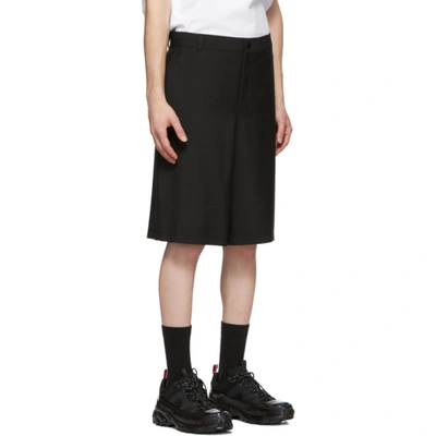 Shop Burberry Black Cut-out Boy Fit Shorts