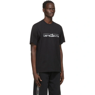 Shop Vetements Black The Logo T-shirt In Black 14619872