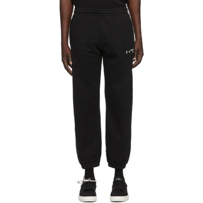 Shop Off-white Black Diag Lounge Pants In 1001 Blkwhi