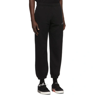 Shop Off-white Black Diag Lounge Pants In 1001 Blkwhi