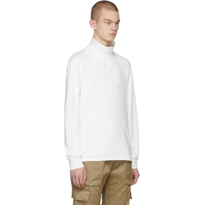 Shop Barena Venezia White Calenda Zip-up Sweater In 510 Bianco