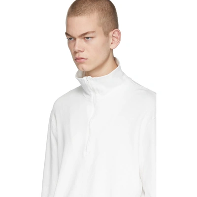 Shop Barena Venezia White Calenda Zip-up Sweater In 510 Bianco