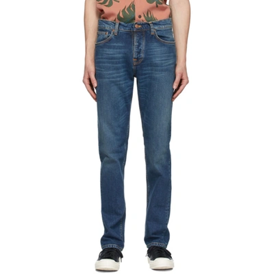 Shop Nudie Jeans Blue Steady Eddie Ii Jeans In Dkclassic