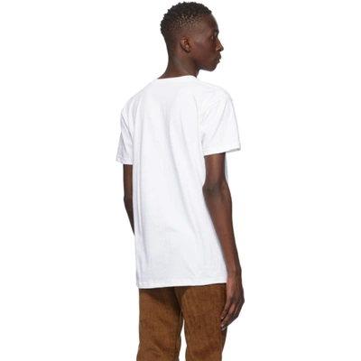 Shop Naked And Famous White Circular Knit T-shirt