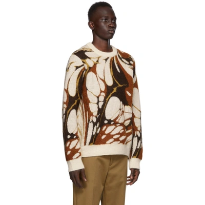 Shop Cmmn Swdn Brown & Off-white Mohair Xander Sweater In Brwn Marble