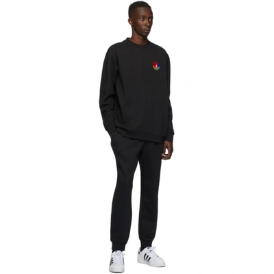 Shop Adidas Originals Black 3d Trefoil Lounge Pants