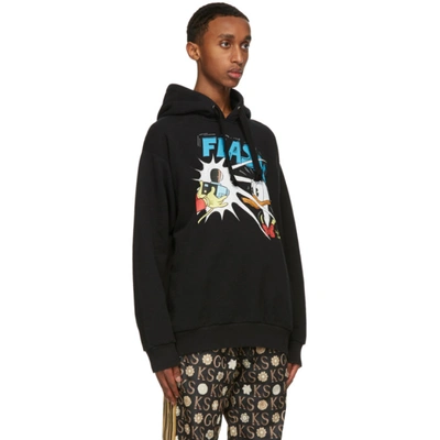 Shop Gucci Black Disney Edition Donald Duck Hoodie In 1043 Black/