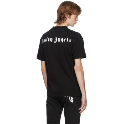 Shop Palm Angels Black Skulls T-shirt In Black/white